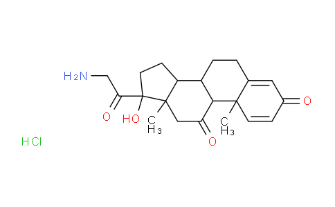 CAS No. 744254-12-4, 17-(2-amino-1-oxoethyl)-17-hydroxy-10,13-dimethyl-6,7,8,9,12,14,15,16-octahydrocyclopenta[a]phenanthrene-3,11-dione hydrochloride