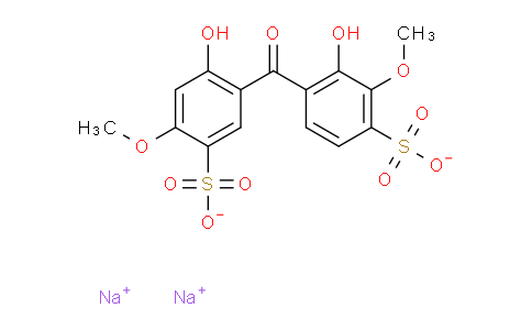 CAS No. 76656-36-5, 3-Hydroxy-4-(2-hydroxy-4-methoxy-5-sulfobenzoyl)-2-methoxybenzenesulfonic acid, disodium salt