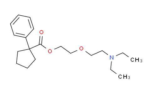 CAS No. 77-23-6, 2-(2-(Diethylamino)ethoxy)ethyl 1-phenylcyclopentanecarboxylate