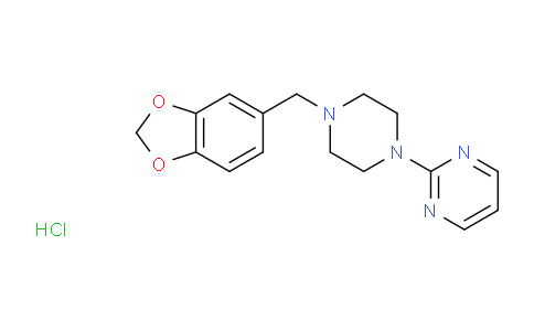CAS No. 78213-63-5, 2-[4-(1,3-benzodioxol-5-ylmethyl)-1-piperazinyl]pyrimidine hydrochloride