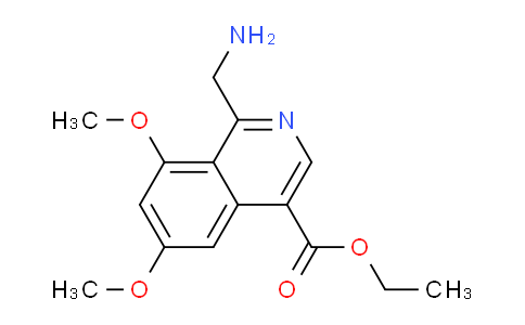 CAS No. 784127-15-7, Ethyl 1-(aminomethyl)-6,8-dimethoxyisoquinoline-4-carboxylate
