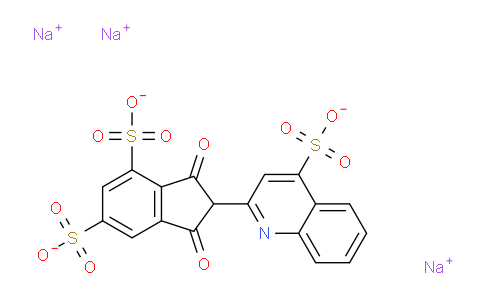 CAS No. 8004-92-0, trisodium 1,3-dioxo-2-(4-sulfonato-2-quinolinyl)indene-4,6-disulfonate