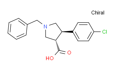 CAS No. 80896-74-8, trans-1-Benzyl-4-(4-chlorophenyl)pyrrolidine-3-carboxylic acid