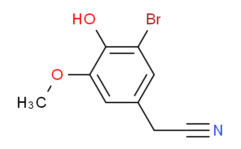 CAS No. 81038-44-0, 2-(3-bromo-4-hydroxy-5-methoxyphenyl)acetonitrile