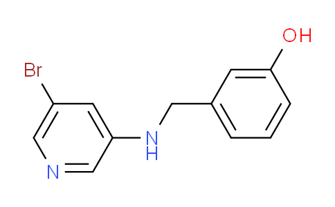CAS No. 821784-82-1, 3-[[(5-bromo-3-pyridinyl)amino]methyl]phenol