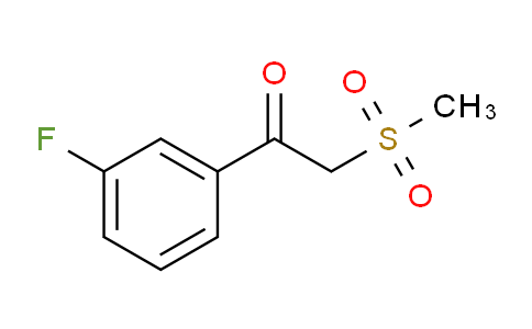 CAS No. 82652-12-8, 1-(3-Fluorophenyl)-2-(methylsulfonyl)ethanone