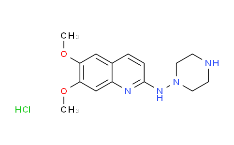 CAS No. 84050-22-6, 6,7-Dimethoxy-N-(piperazin-1-yl)quinolin-2-amine hydrochloride