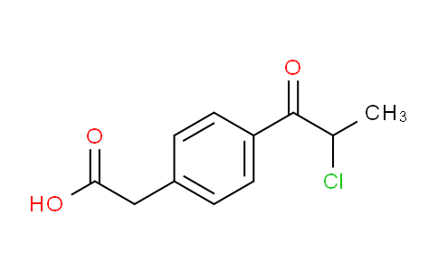 CAS No. 84098-73-7, 2-[4-(2-chloro-1-oxopropyl)phenyl]acetic acid