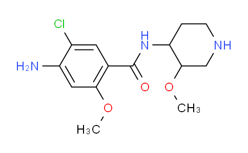 CAS No. 84946-16-7, 4-Amino-5-chloro-2-methoxy-N-(3-methoxy-4-piperidinyl)benzamide