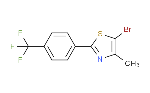 CAS No. 850375-27-8, 5-Bromo-4-methyl-2-(4-(trifluoromethyl)phenyl)thiazole
