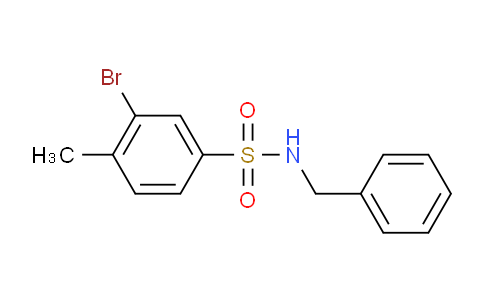 CAS No. 850429-67-3, 3-bromo-4-methyl-N-(phenylmethyl)benzenesulfonamide
