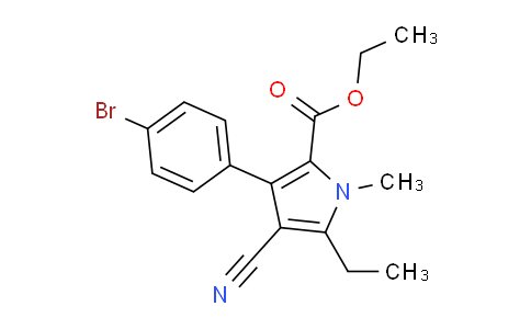 CAS No. 851195-35-2, Ethyl 3-(4-bromophenyl)-4-cyano-5-ethyl-1-methyl-1H-pyrrole-2-carboxylate