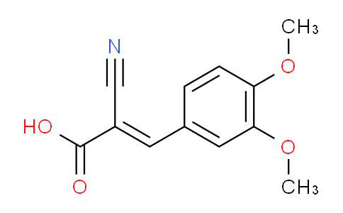 CAS No. 86213-20-9, 2-cyano-3-(3,4-dimethoxyphenyl)-2-propenoic acid