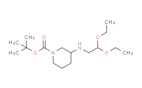 CAS No. 864684-93-5, 3-(2,2-diethoxyethylamino)-1-piperidinecarboxylic acid tert-butyl ester