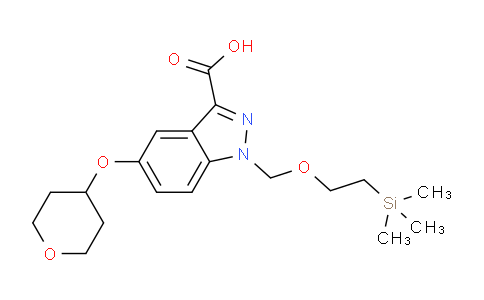 CAS No. 869782-61-6, 5-(4-oxanyloxy)-1-(2-trimethylsilylethoxymethyl)-3-indazolecarboxylic acid