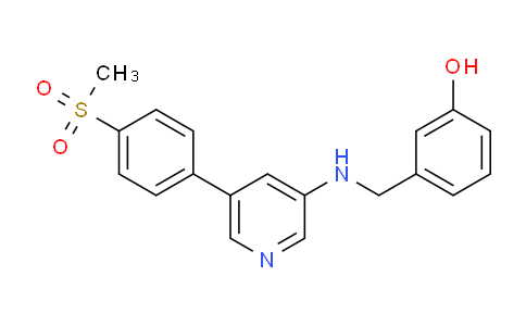 CAS No. 875147-71-0, 3-[[[5-(4-methylsulfonylphenyl)-3-pyridinyl]amino]methyl]phenol