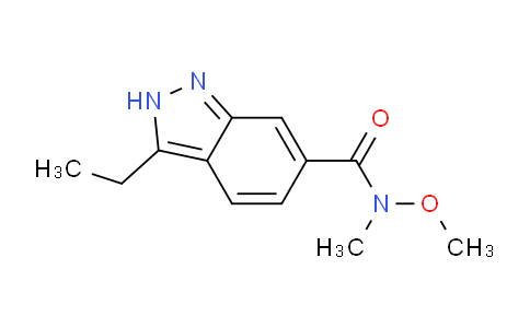 CAS No. 885132-74-1, 3-ethyl-N-methoxy-N-methyl-2H-indazole-6-carboxamide