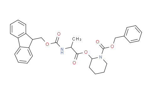 CAS No. 886362-31-8, Benzyl 2-((2-((((9H-fluoren-9-yl)methoxy)carbonyl)amino)propanoyl)oxy)piperidine-1-carboxylate