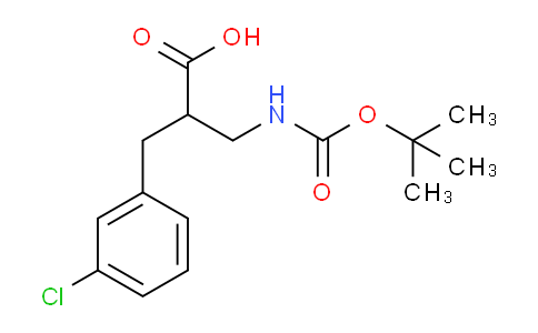 CAS No. 886364-85-8, 2-[(3-chlorophenyl)methyl]-3-[[(2-methylpropan-2-yl)oxy-oxomethyl]amino]propanoic acid