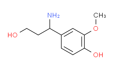 CAS No. 886366-29-6, 4-(1-amino-3-hydroxypropyl)-2-methoxyphenol
