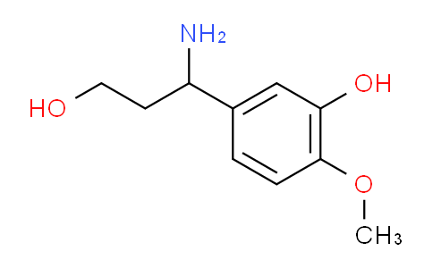 CAS No. 886366-32-1, 5-(1-Amino-3-hydroxypropyl)-2-methoxyphenol