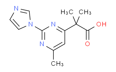CAS No. 888314-07-6, 2-(2-(1H-imidazol-1-yl)-6-methylpyrimidin-4-yl)-2-methylpropanoic acid