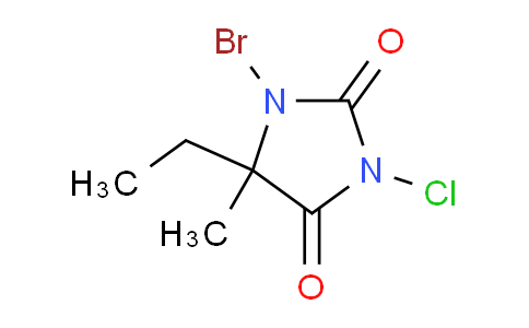 CAS No. 89415-46-3, 1-bromo-3-chloro-5-ethyl-5-methylimidazolidine-2,4-dione