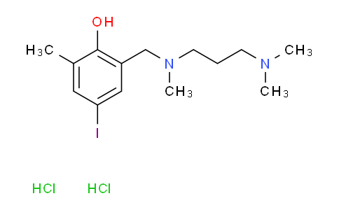 CAS No. 89815-43-0, 2-(((3-(Dimethylamino)propyl)(methyl)amino)methyl)-4-iodo-6-methylphenol dihydrochloride