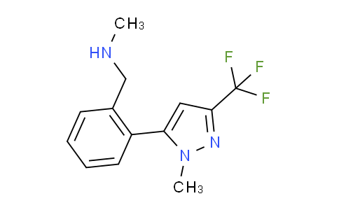 CAS No. 898598-62-4, N-Methyl-1-(2-(1-methyl-3-(trifluoromethyl)-1H-pyrazol-5-yl)phenyl)methanamine