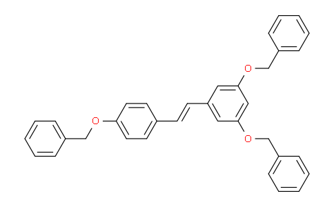 CAS No. 89946-06-5, (E)-(((5-(4-(Benzyloxy)styryl)-1,3-phenylene)bis(oxy))bis(methylene))dibenzene