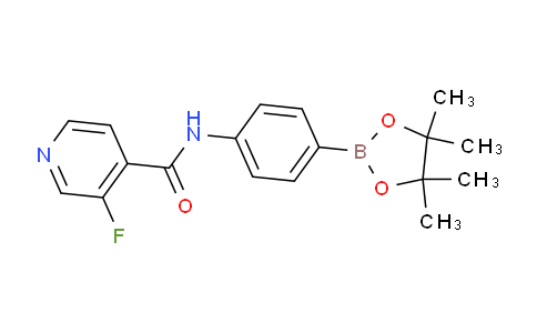 CAS No. 903522-31-6, 3-fluoro-N-[4-(4,4,5,5-tetramethyl-1,3,2-dioxaborolan-2-yl)phenyl]-4-pyridinecarboxamide
