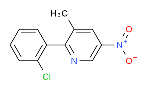 CAS No. 906463-06-7, 2-(2-chlorophenyl)-3-methyl-5-nitropyridine