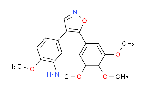 CAS No. 906481-32-1, 2-methoxy-5-[5-(3,4,5-trimethoxyphenyl)-4-isoxazolyl]aniline