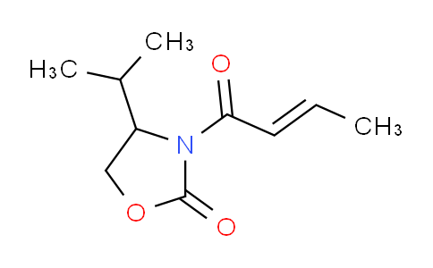 CAS No. 90719-29-2, 3-(1-oxobut-2-enyl)-4-propan-2-yl-2-oxazolidinone