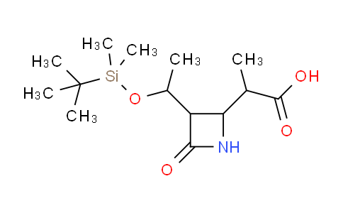 CAS No. 90776-58-2, 2-[3-[1-[tert-butyl(dimethyl)silyl]oxyethyl]-4-oxo-2-azetidinyl]propanoic acid
