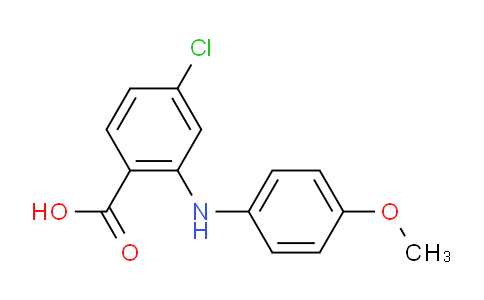 CAS No. 91-38-3, 4-Chloro-2-((4-methoxyphenyl)amino)benzoic acid