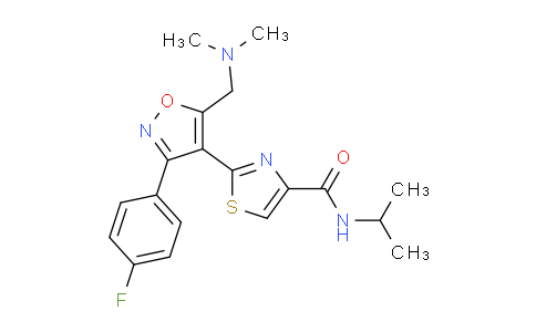 CAS No. 914265-88-6, 2-[5-[(dimethylamino)methyl]-3-(4-fluorophenyl)-4-isoxazolyl]-N-propan-2-yl-4-thiazolecarboxamide