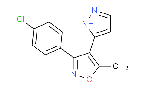 CAS No. 914287-48-2, 3-(4-chlorophenyl)-5-methyl-4-(1H-pyrazol-5-yl)-1,2-oxazole