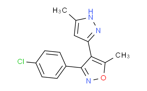 CAS No. 914287-50-6, 3-(4-chlorophenyl)-5-methyl-4-(5-methyl-1H-pyrazol-3-yl)isoxazole