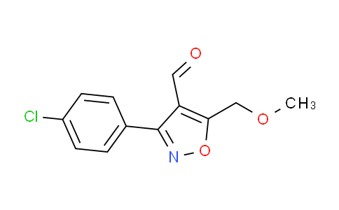 CAS No. 914287-54-0, 3-(4-Chlorophenyl)-5-(methoxymethyl)isoxazole-4-carbaldehyde