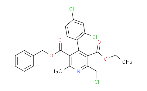 CAS No. 915296-81-0, 2-(chloromethyl)-4-(2,4-dichlorophenyl)-6-methylpyridine-3,5-dicarboxylic acid O3-ethyl ester O5-(phenylmethyl) ester