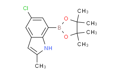 CAS No. 919119-60-1, 5-chloro-2-methyl-7-(4,4,5,5-tetramethyl-1,3,2-dioxaborolan-2-yl)-1H-indole