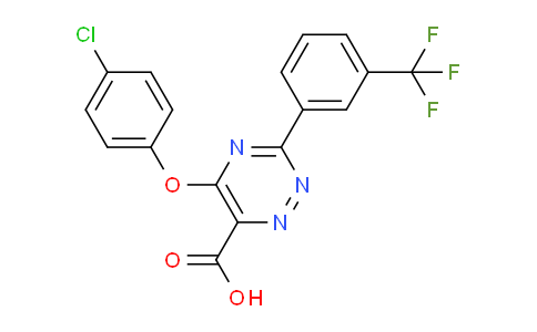 CAS No. 921620-14-6, 5-(4-Chlorophenoxy)-3-[3-(trifluoromethyl)phenyl]-1,2,4-triazine-6-carboxylic acid