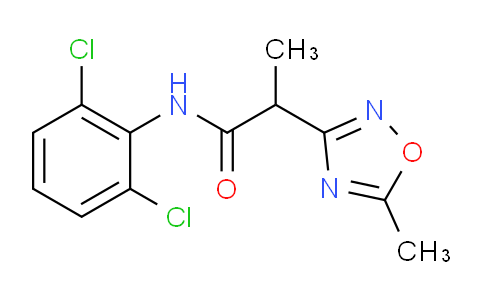 CAS No. 923972-99-0, N-(2,6-dichlorophenyl)-2-(5-methyl-1,2,4-oxadiazol-3-yl)propanamide