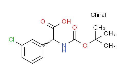 CAS No. 926641-28-3, (2R)-2-(3-chlorophenyl)-2-[[(2-methylpropan-2-yl)oxy-oxomethyl]amino]acetic acid