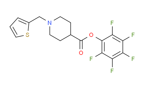CAS No. 930111-06-1, perfluorophenyl 1-(thiophen-2-ylmethyl)piperidine-4-carboxylate