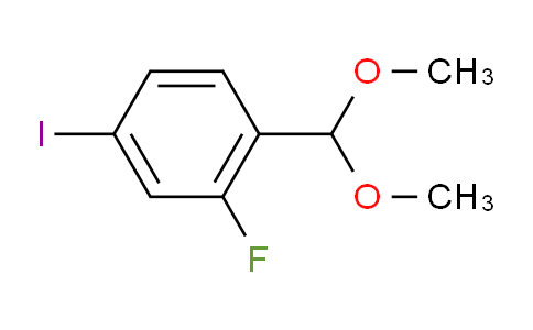 CAS No. 933672-22-1, 1-(Dimethoxymethyl)-2-fluoro-4-iodobenzene
