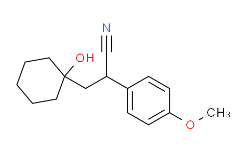 CAS No. 93413-76-4, 3-(1-hydroxycyclohexyl)-2-(4-methoxyphenyl)propanenitrile