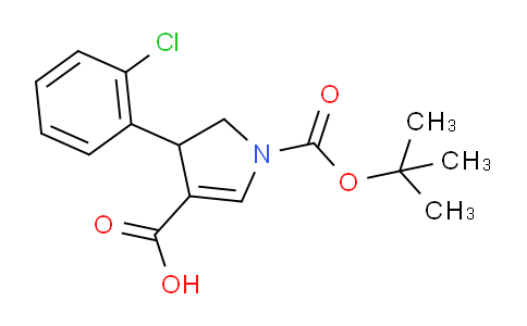 CAS No. 939757-93-4, 3-(2-chlorophenyl)-1-[(2-methylpropan-2-yl)oxy-oxomethyl]-2,3-dihydropyrrole-4-carboxylic acid