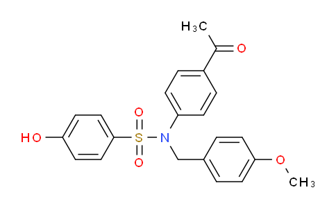 CAS No. 941695-43-8, N-(4-acetylphenyl)-4-hydroxy-N-[(4-methoxyphenyl)methyl]benzenesulfonamide